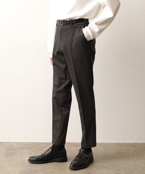 JUNRED（ジュンレッド）の「TRニット総柄PT トラウザー（スラックス・メンズ・グレー/チャコールグレー/ネイビー・M/L/LL）」の7枚目の写真