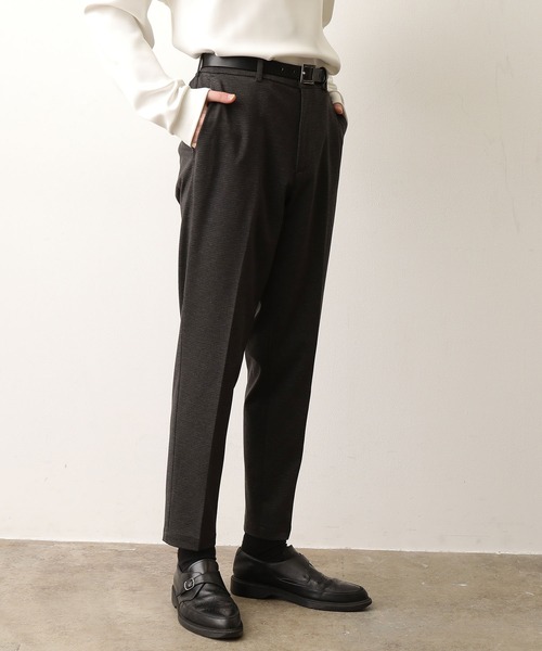 JUNRED（ジュンレッド）の「TRニット総柄PT トラウザー（スラックス・メンズ・グレー/チャコールグレー/ネイビー・M/L/LL）」の4枚目の写真