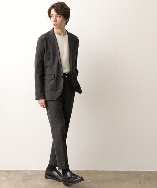 JUNRED（ジュンレッド）の「TRニット総柄PT トラウザー（スラックス・メンズ・グレー/チャコールグレー/ネイビー・M/L/LL）」の16枚目の写真