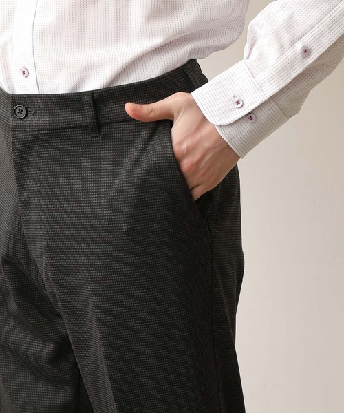 JUNRED（ジュンレッド）の「TRニット総柄PT トラウザー（スラックス・メンズ・グレー/チャコールグレー/ネイビー・M/L/LL）」の9枚目の写真