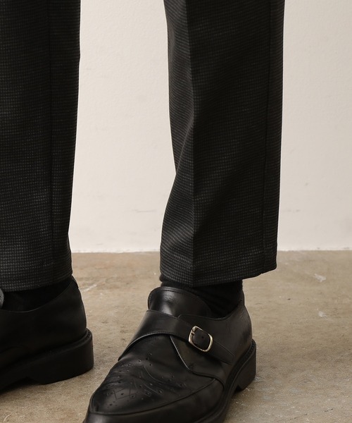 JUNRED（ジュンレッド）の「TRニット総柄PT トラウザー（スラックス・メンズ・グレー/チャコールグレー/ネイビー・M/L/LL）」の6枚目の写真