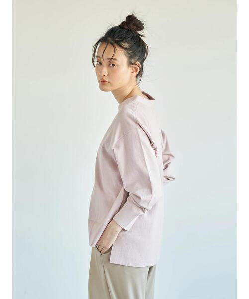 AMERICAN HOLIC（アメリカンホリック）の「Vネックバックリブニットプルオーバー（ニット/セーター・レディース・ライトイエロー/ネイビー/グレイッシュベージュ/アイボリー/ライトピンク・M/L）」の13枚目の写真