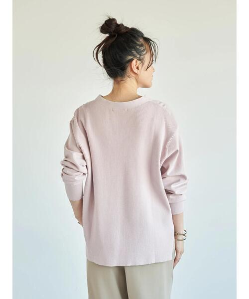 AMERICAN HOLIC（アメリカンホリック）の「Vネックバックリブニットプルオーバー（ニット/セーター・レディース・ライトイエロー/ネイビー/グレイッシュベージュ/アイボリー/ライトピンク・M/L）」の14枚目の写真