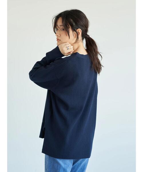 AMERICAN HOLIC（アメリカンホリック）の「Vネックバックリブニットプルオーバー（ニット/セーター・レディース・ライトイエロー/ネイビー/グレイッシュベージュ/アイボリー/ライトピンク・M/L）」の22枚目の写真