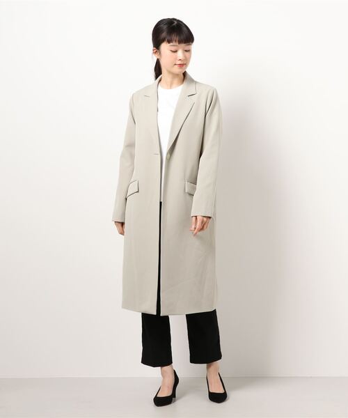 Te chichi（テチチ）の「ダブルクロスチェスターコート（チェスターコート・レディース・ベージュ/グレー/グリーン・ﾌﾘ-）」の3枚目の写真