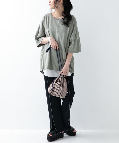 n'OrLABEL（ノアールレーベル）の「【廃盤】『センターラインスリットリブパンツ』（その他パンツ・レディース・ミント/ブラック/ライトグレー/ピンク/モカ/パープル/ライトグリーン/グレイッシュブルー・1/2）」の13枚目の写真