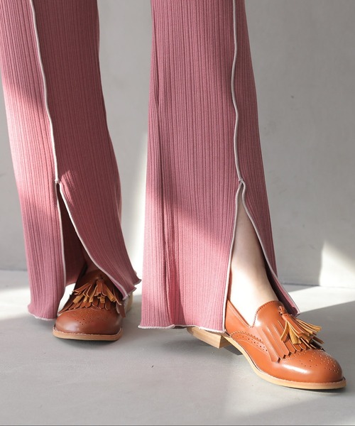 n'OrLABEL（ノアールレーベル）の「【廃盤】『センターラインスリットリブパンツ』（その他パンツ・レディース・ミント/ブラック/ライトグレー/ピンク/モカ/パープル/ライトグリーン/グレイッシュブルー・1/2）」の18枚目の写真