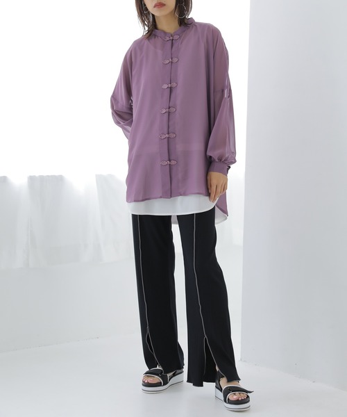 n'OrLABEL（ノアールレーベル）の「【廃盤】『センターラインスリットリブパンツ』（その他パンツ・レディース・ミント/ブラック/ライトグレー/ピンク/モカ/パープル/ライトグリーン/グレイッシュブルー・1/2）」の16枚目の写真