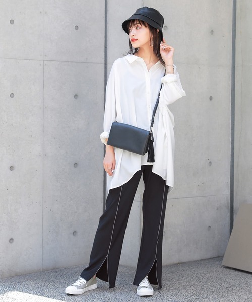 n'OrLABEL（ノアールレーベル）の「【廃盤】『センターラインスリットリブパンツ』（その他パンツ・レディース・ミント/ブラック/ライトグレー/ピンク/モカ/パープル/ライトグリーン/グレイッシュブルー・1/2）」の21枚目の写真