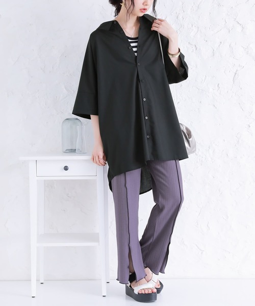 n'OrLABEL（ノアールレーベル）の「【廃盤】『センターラインスリットリブパンツ』（その他パンツ・レディース・ミント/ブラック/ライトグレー/ピンク/モカ/パープル/ライトグリーン/グレイッシュブルー・1/2）」の22枚目の写真