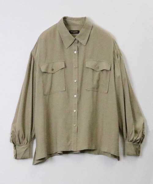 RAG MACHINE（ラグマシーン）の「【RAG MACHINE】ミリタリーシャツアウター（シャツ/ブラウス・レディース・ベージュ/オリーブ/パープル・L/M）」の15枚目の写真