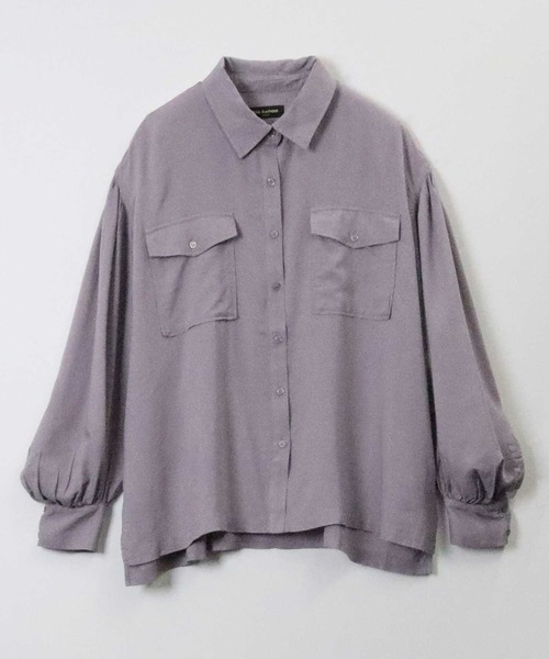 RAG MACHINE（ラグマシーン）の「【RAG MACHINE】ミリタリーシャツアウター（シャツ/ブラウス・レディース・ベージュ/オリーブ/パープル・L/M）」の17枚目の写真
