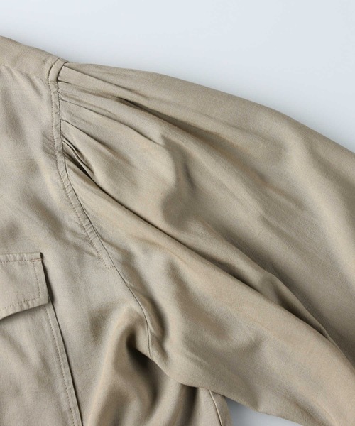 RAG MACHINE（ラグマシーン）の「【RAG MACHINE】ミリタリーシャツアウター（シャツ/ブラウス・レディース・ベージュ/オリーブ/パープル・L/M）」の13枚目の写真