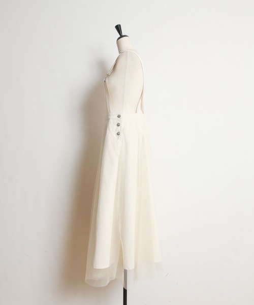 tocco closet（トッコ　クローゼット）の「【ZOZO限定】チュールドッキングジャンスカワンピース（ジャンパースカート・レディース・アイボリー/ミント・M）」の17枚目の写真