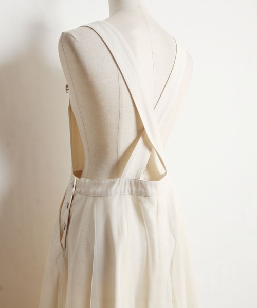 tocco closet（トッコ　クローゼット）の「【ZOZO限定】チュールドッキングジャンスカワンピース（ジャンパースカート・レディース・アイボリー/ミント・M）」の21枚目の写真