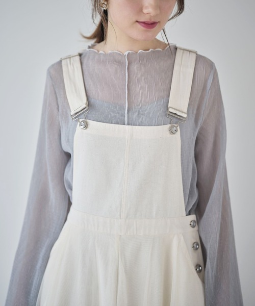 tocco closet（トッコ　クローゼット）の「【ZOZO限定】チュールドッキングジャンスカワンピース（ジャンパースカート・レディース・アイボリー/ミント・M）」の22枚目の写真