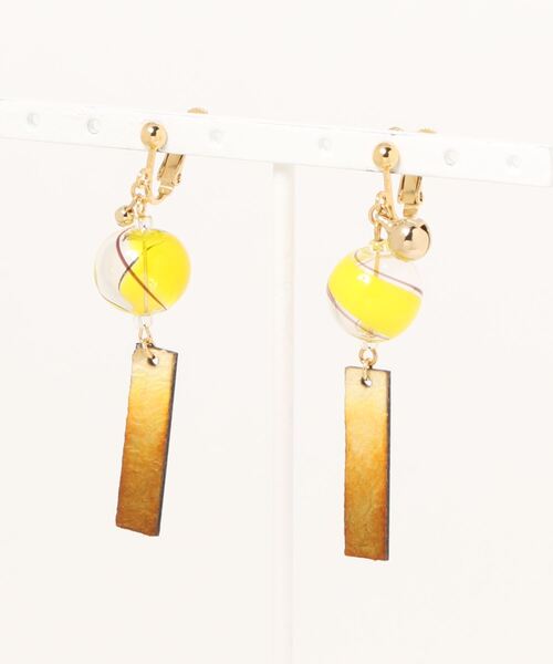 カヤ(カヤ)の「【カヤ】風鈴イヤリング(イヤリング・レディース・パープル/グレー/レッド/イエロー/オレンジ/ブルー/グリーン/ライトグリーン/アクア・FREE)」の10枚目の写真