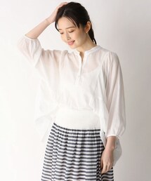 smart pink（スマートピンク）の「◆コットンリネンデザインブラウス（シャツ/ブラウス）」