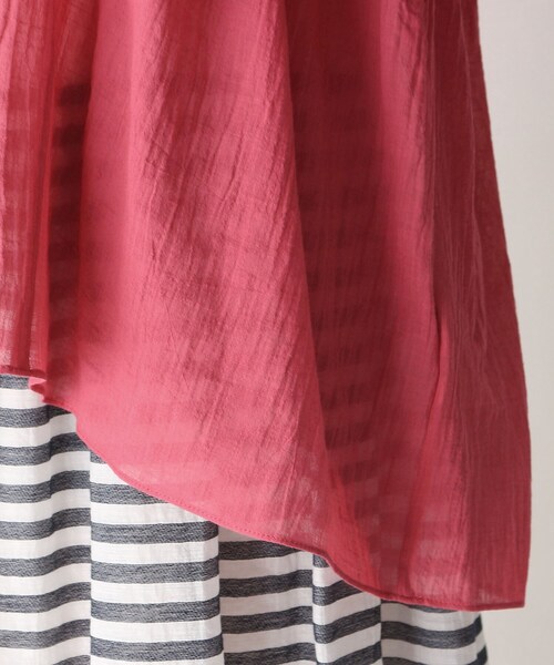 smart pink（スマートピンク）の「◆コットンリネンデザインブラウス（シャツ/ブラウス・レディース・オフホワイト/ブルー/ピンク系・88）」の10枚目の写真