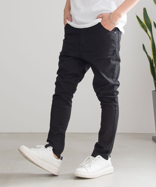 SILVER BULLET(シルバーバレット)の「『vicci/ヴィッチ』ストレッチサルエルスキニーデニムパンツ(デニムパンツ・メンズ・ブルー/ホワイト/ブラック/インディゴブルー/ベージュ・S/L/M/XL)」の2枚目の写真