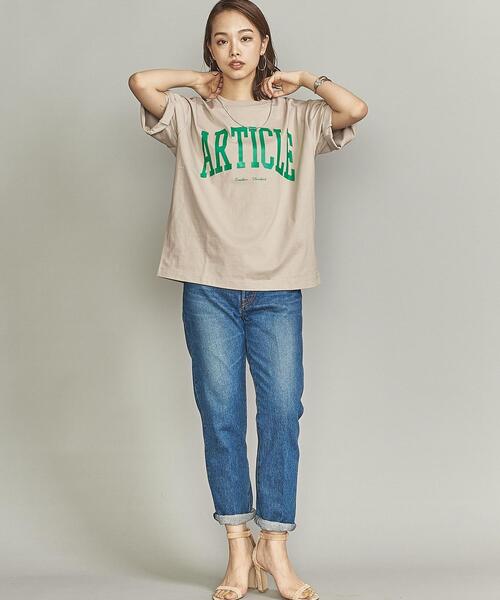 BEAUTY&YOUTH UNITED ARROWS（ビューティーアンドユースユナイテッドアローズ）の「【WEB限定】 by レタード ワイドフォルム Ｔシャツ（Tシャツ/カットソー・メンズ・ブラック/ライム/クリーム/ベージュ/ホワイト・S/L/M）」の14枚目の写真