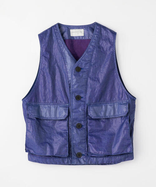 TOMORROWLAND (トゥモローランド)の「リネンキャンバスコーティング ベスト(ベスト・メンズ・ライトグレー/ブラウン/バイオレット・S/M)」の1枚目の写真