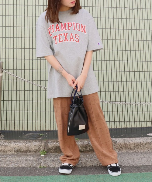Factor=（ファクターイコール）の「【Champion】T-SHIRT（Tシャツ/カットソー・レディース・ホワイト/グレー・L）」の6枚目の写真