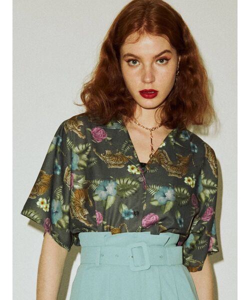 jouetie（ジュエティ）の「ジャパンヴィンテージアロハシャツ（シャツ/ブラウス・レディース・ブラック/オフホワイト/ピンク・MEDIUM）」の8枚目の写真