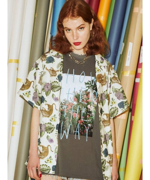 jouetie（ジュエティ）の「ジャパンヴィンテージアロハシャツ（シャツ/ブラウス・レディース・ブラック/オフホワイト/ピンク・MEDIUM）」の18枚目の写真