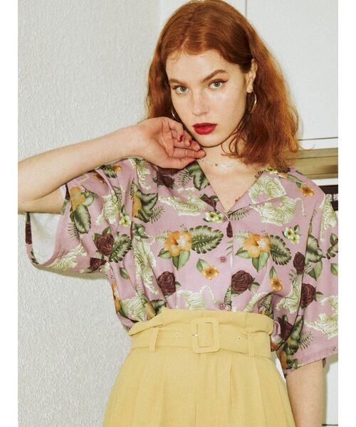 jouetie（ジュエティ）の「ジャパンヴィンテージアロハシャツ（シャツ/ブラウス・レディース・ブラック/オフホワイト/ピンク・MEDIUM）」の15枚目の写真