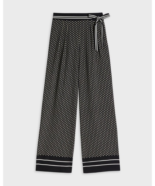 Ted Baker(テッドベーカー)の「BONDIE プリント ワイドパンツ(スラックス・レディース・ブラック・0/1/2/3)」の1枚目の写真