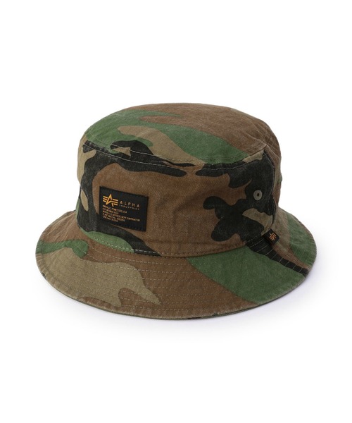 Alpha Industries(アルファインダストリーズ)の「ミリタリー バケットハット(ハット・メンズ・ブラック/ベージュ/オリーブ/グリーン系カモフラージュ・FREE)」の1枚目の写真