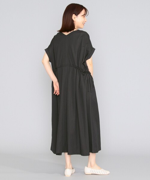 SHARE PARK（シェアパーク）の「【洗える】ナチュラルワッシャーウエストギャザーワンピース（ワンピース・レディース・ブルー系/カーキ系/ベージュ系/グレー系・0/1）」の5枚目の写真