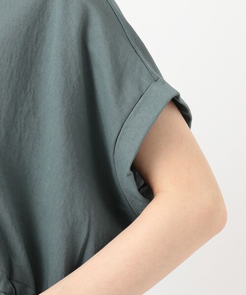 SHARE PARK（シェアパーク）の「【洗える】ナチュラルワッシャーウエストギャザーワンピース（ワンピース・レディース・ブルー系/カーキ系/ベージュ系/グレー系・0/1）」の14枚目の写真