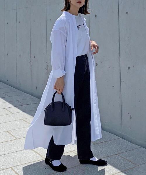 coen by SIZU（コーエンバイシズ）の「coen by SIZU バックプリーツシャツワンピース（ワンピース・レディース・ホワイト/ベージュ・FREE）」の18枚目の写真