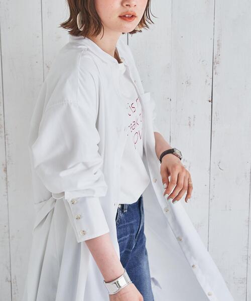 coen by SIZU（コーエンバイシズ）の「coen by SIZU バックプリーツシャツワンピース（ワンピース・レディース・ホワイト/ベージュ・FREE）」の15枚目の写真