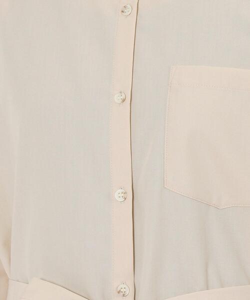 coen by SIZU（コーエンバイシズ）の「coen by SIZU バックプリーツシャツワンピース（ワンピース・レディース・ベージュ/ホワイト・FREE）」の18枚目の写真