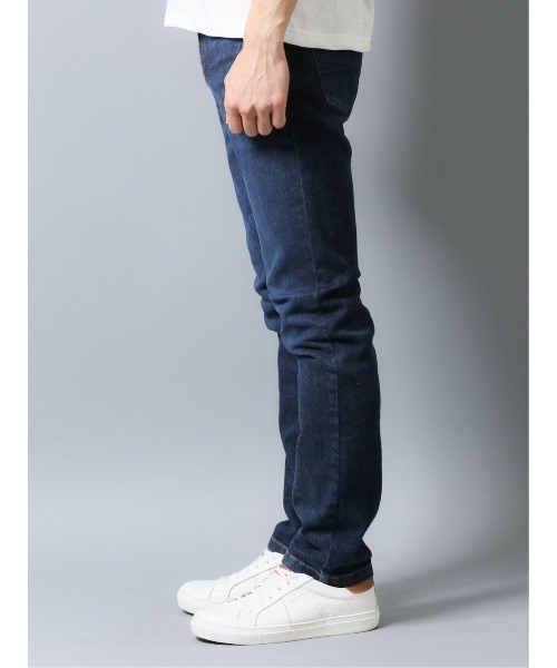 TAKA-Q（タカキュー）の「・タカキューメンズ/TAKA-Q：MEN　CALIK DENIM 5ポケットスリムパンツ（デニムパンツ・メンズ・ネイビー/ブルー・3L/LARGE/X-LARGE/S/MEDIUM）」の6枚目の写真