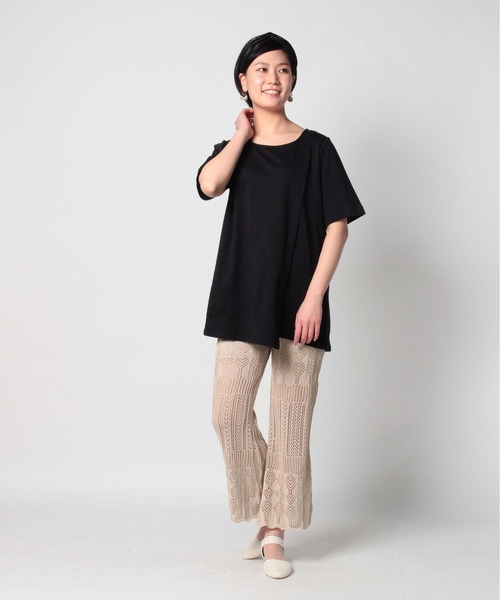 Lilipetit(リリプティ)の「透かし編みニットフレアパンツ(その他パンツ・レディース・ブラック/ライトグレー・M/L)」の9枚目の写真