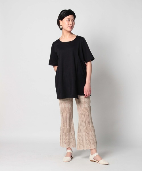 Lilipetit(リリプティ)の「透かし編みニットフレアパンツ(その他パンツ・レディース・ブラック/ライトグレー・M/L)」の11枚目の写真