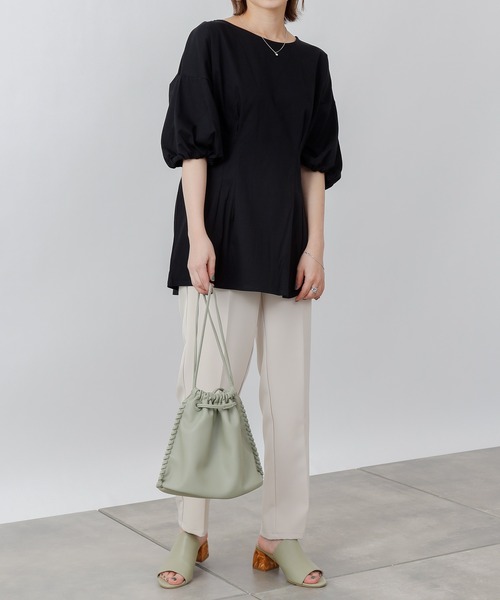 COLONY 2139（コロニートゥーワンスリーナイン）の「《抗菌・防臭》【SMART COLLECTION】抗菌スマートウエストタック半袖トップス（Tシャツ/カットソー・レディース・ブラック/オフホワイト/ダークブルー・LARGE/MEDIUM）」の20枚目の写真