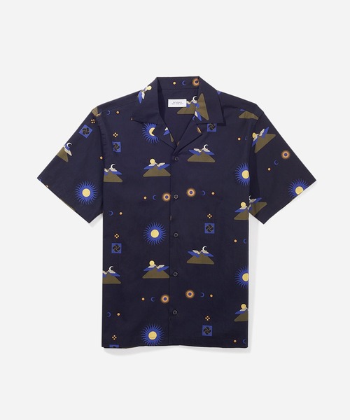 Saturdays NYC（サタデーズ ニューヨークシティ ）の「Midnight Sunrise Printed Canty SS Shirt（シャツ/ブラウス・メンズ・オフホワイト/オリーブ/ネイビー・L/M/S/XL/X-SMALL）」の3枚目の写真