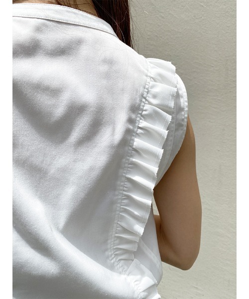ENVYM（アンビー）の「ノースリーブフリルＳＨ（シャツ/ブラウス・レディース・ホワイト/ブラック・FREE）」の21枚目の写真