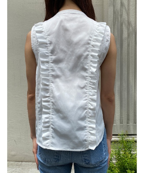 ENVYM（アンビー）の「ノースリーブフリルＳＨ（シャツ/ブラウス・レディース・ホワイト/ブラック・FREE）」の18枚目の写真