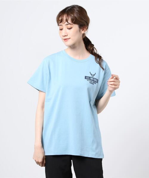 AVIREX（アヴィレックス）の「AVIREX/アヴィレックス　アイム ハイ Tシャツ / AIM HIGH T-SHIRT（Tシャツ/カットソー・レディース・オフホワイト/レモンイエロー/サックスブルー・FREE）」の8枚目の写真