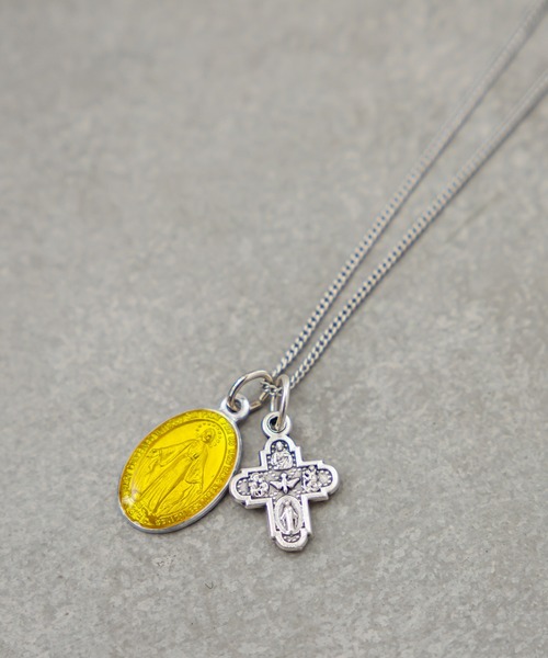 mystic（ミスティック）の「Lara マリアイエロー×クロスネックレス（ネックレス・レディース・シルバー・ONE SIZE）」の2枚目の写真