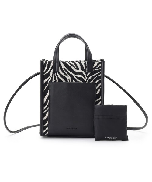 OPAQUE.CLIP(オペークドットクリップ)の「◆キャンバスコンビポケットミニショルダー【エコバッグ付・抗菌防臭加工裏地】(ショルダーバッグ・レディース・オフホワイト/キャメル/ホワイト系3・00)」の15枚目の写真