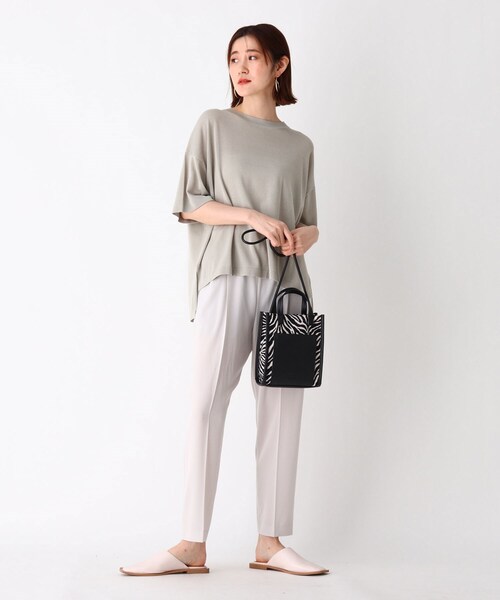 OPAQUE.CLIP(オペークドットクリップ)の「◆キャンバスコンビポケットミニショルダー【エコバッグ付・抗菌防臭加工裏地】(ショルダーバッグ・レディース・オフホワイト/キャメル/ホワイト系3・00)」の16枚目の写真