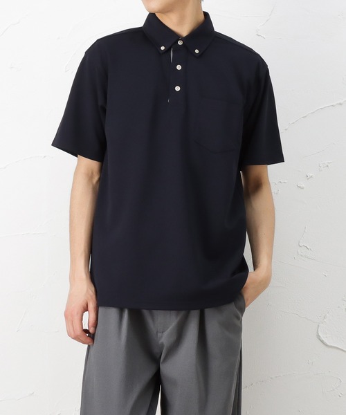 セール レピュールボタンダウンポロシャツ ポロシャツ Navy ネイビー のファッション