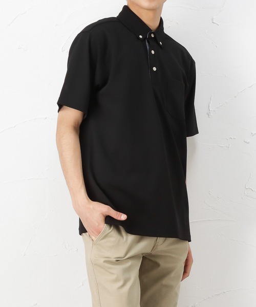 NAVY（ネイビー）の「レピュールボタンダウンポロシャツ（ポロシャツ・メンズ・ホワイト/ブラック/ネイビー/サックスブルー・S/M/L/XL）」の12枚目の写真